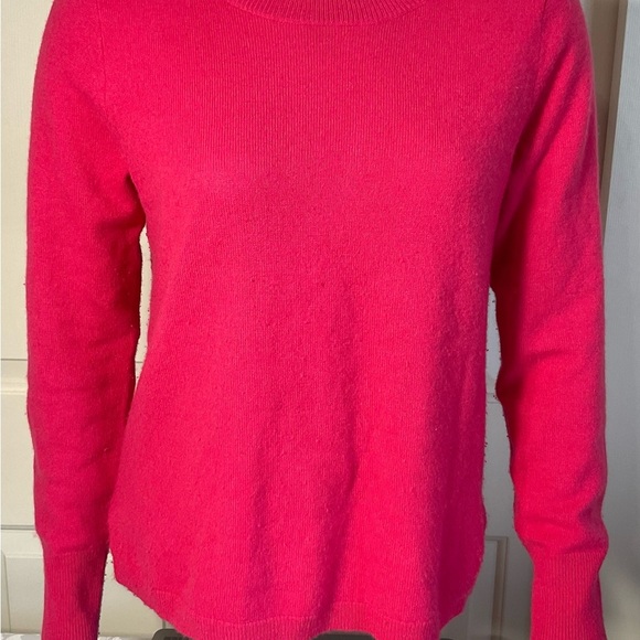 j crew 100% cashmere crew neck sweater coral pink color women size small - Picture 4 of 9